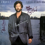 Eric Clapton & Band Signed “August” Album REAL 