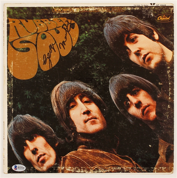 George Martin Signed Beatles "Rubber Soul" Album