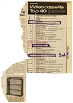 John Lennon Hand-Annotated December 6 1980 Billboard Clipping