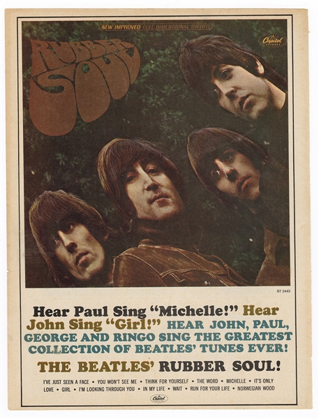 Beatles "Rubber Soul" Original Capitol Records Magazine Advertisement
