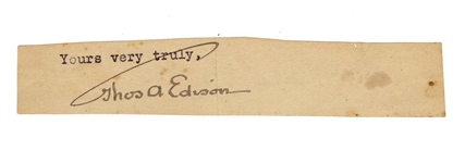 Thomas Edison Autograph Beckett Loa