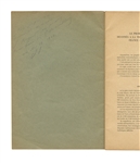 Louis Breguet Signed French Program