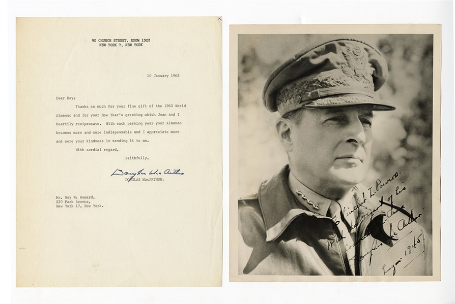 Douglas MacArthur Signed Letter