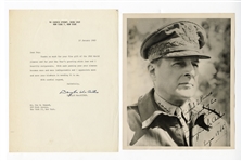 Douglas MacArthur Signed Letter