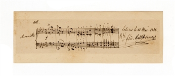 Frederick Kalkbrenner Handwritten Musical Score