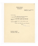 Bernard M. Baruch Signed Letter
