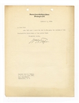William H Taft Signed Letter