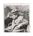 Winston Churchill Vintage 8x10 Stamped Wire Photograph