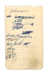 Joe Jackson Handwritten Notes Beckett LOA