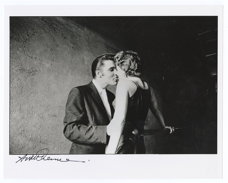 Elvis Presley Original Alfred Wertheimer Signed and Stamped Photograph