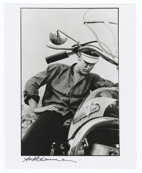 Elvis Presley Original Alfred Wertheimer Signed and Stamped Photograph
