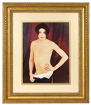 Michael Jackson's Personally Owned, Favorite Over-Sized Photograph Of Himself Hand-Annotated on Back