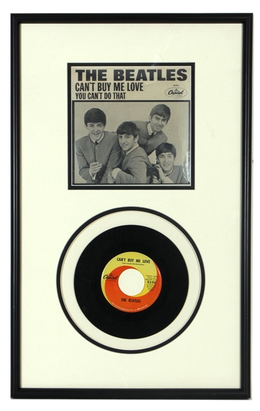 Beatles "Cant Buy Me Love" 45 Record Display
