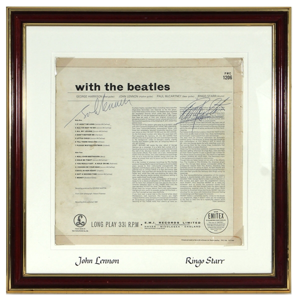 John Lennon & Ringo Starr 1963 Signed "With the Beatles" Album Caiazzo