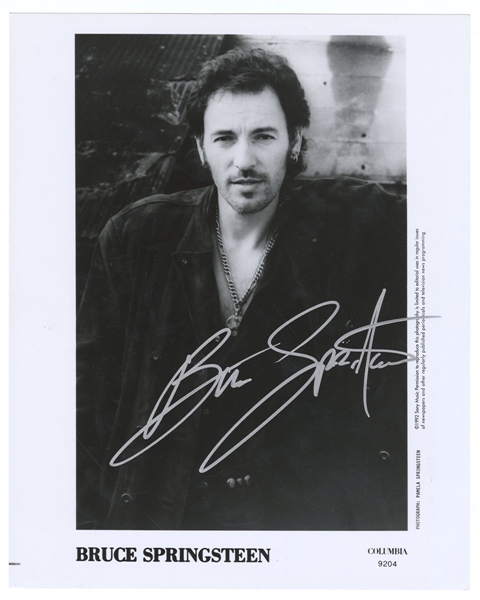 Lot Detail - Bruce Springsteen Signed Promotional Photograph REAL