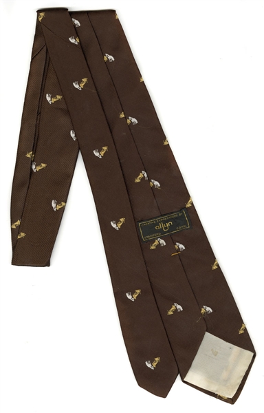 Elvis Presley Owned and Worn Brown RCA Records Tie