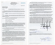 Michael Jackson 2001 30th Anniversary Celebration Autographed Contract (USA)