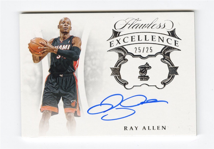 2018-19 Flawless #ES-RAL Ray Allen Excellence Autograph (#25/25)