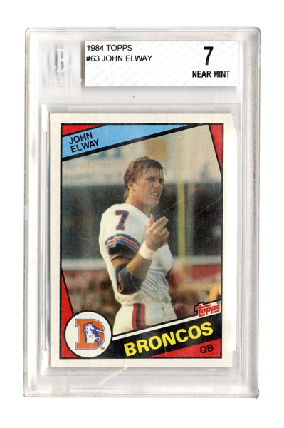 1984 Topps #63 John Elway BGS 7