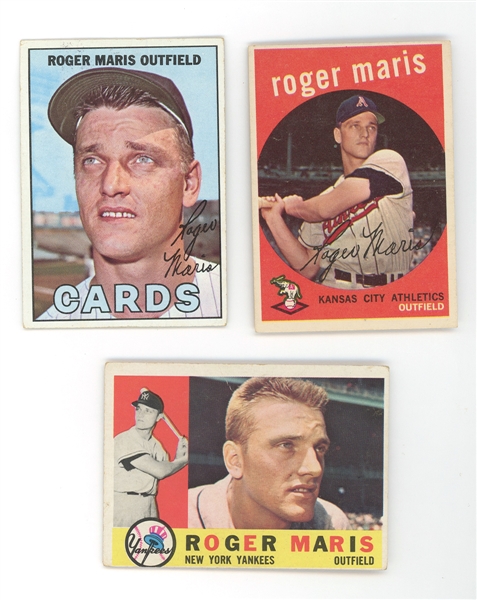 Lot of 3 Topps Roger Maris Cards