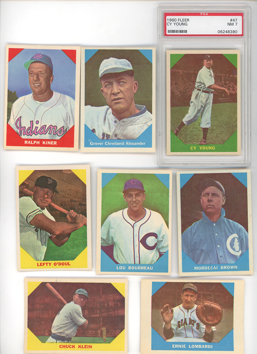 Lot Detail - Lot of 21 1960 Fleer Baseball Cards inc. PSA 7 Cy Young