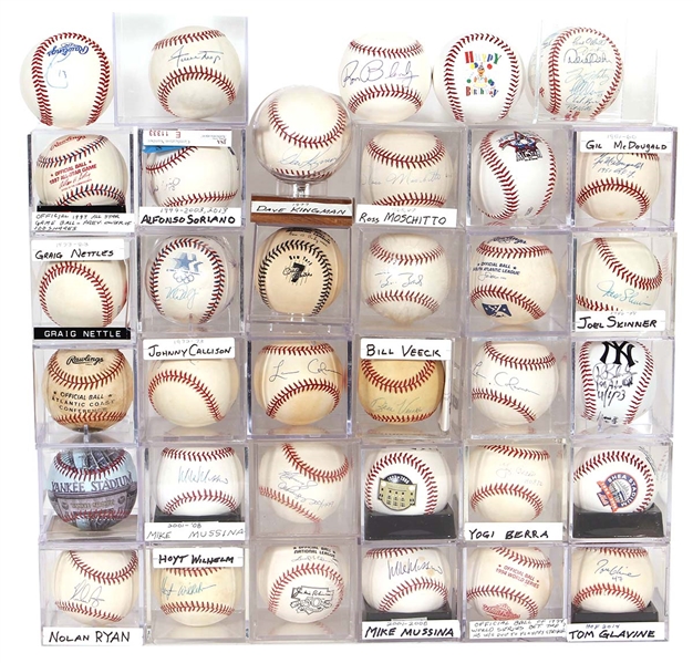 Lot of 24 Signed & 11 Unsigned Baseballs (35)