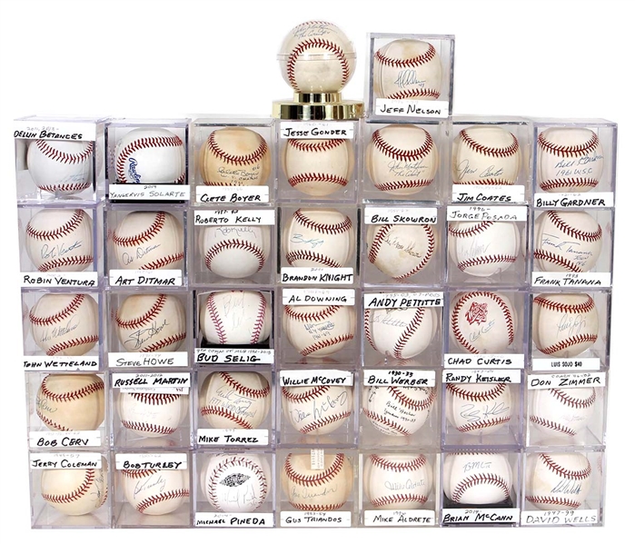 Lot of 37 Signed Baseballs