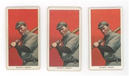 Lot of 3 T206 White Borders Ed Willett Detroit