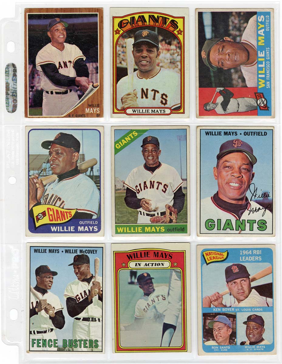 Lot Detail - Sports Card Lot w 18 Mays & Aaron