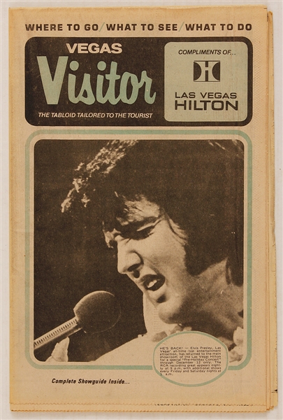 Elvis Presley Las Vegas Hilton "Vegas Visitor" Original Showguide