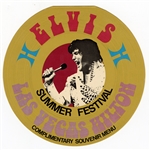 Elvis Presley 1970's Original Summer Festival Las Vegas Hilton Menu