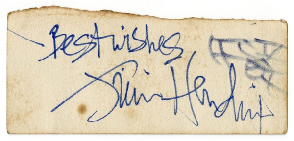 Jimi Hendrix Signed Piece of Paper Incredible Autograph JSA