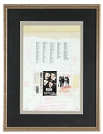 KISS USA Asylum Cassette Tape Insert Layout Proof with Editing Notes 1985 Framed - Purchased From 2001 Official Kiss Auction
