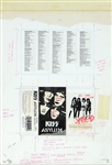 KISS USA Asylum Cassette Tape Insert Layout Proof with Editing Notes 1985 Framed - Purchased From 2001 Official Kiss Auction