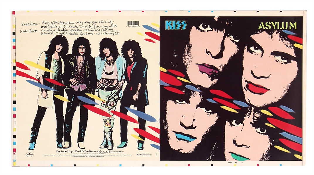KISS Asylum USA Album Cover Production Proof Sample 1985