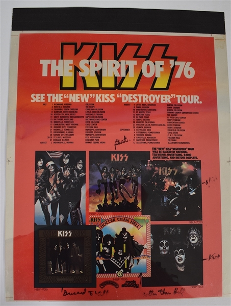 KISS Original 1976 Tour Artwork