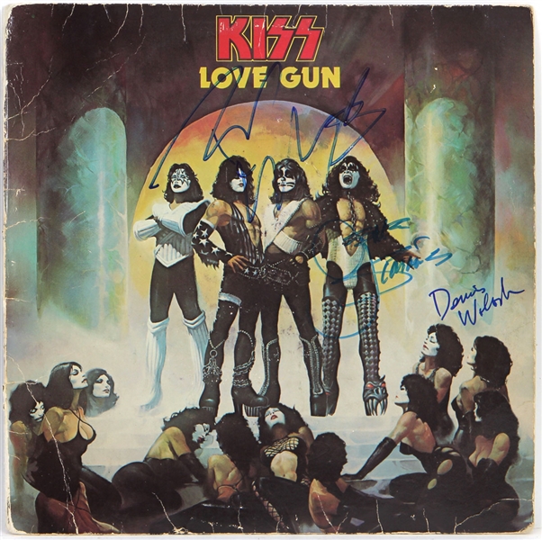KISS Gene Simmons & Peter Criss Signed “Love Gun” Album