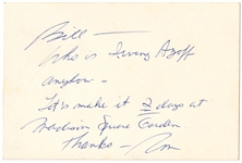 KISS 1970's Handwritten Note from NY Concert Promoter Ron Delsner to Bill Aucoin about playing 2 Nights at Madison Square Garden
