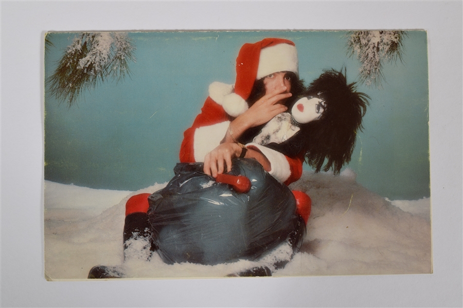 KISS Paul Stanley Signed Christmas Card from 1977