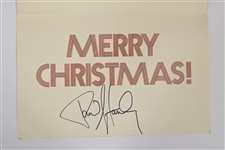 KISS Paul Stanley Signed Christmas Card from 1977