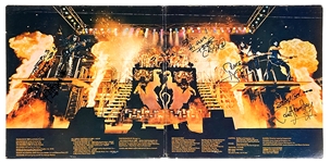 KISS Alive 2 USA Record Album 1977 – Signed & Inscribed Vintage Autographs By Gene Simmons Ace Frehley Paul Stanley Peter Criss