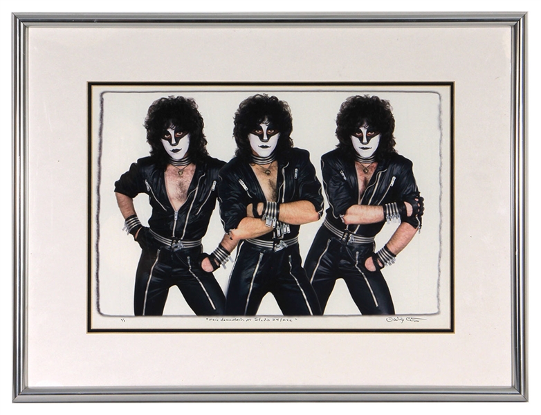 KISS Eric Carr Downstairs at Studio 54, NYC 1981 Elder Photo Shoot Sequence #1 of 1 -- Shot & Signed by Professional Photographer Waring Abbott