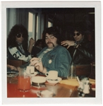 KISS Original Vintage Polaroid Photo taken by Ace Frehley of Paul Stanley with Kiss Security Bodyguards John Harte & Rick Stuart Europe 1976