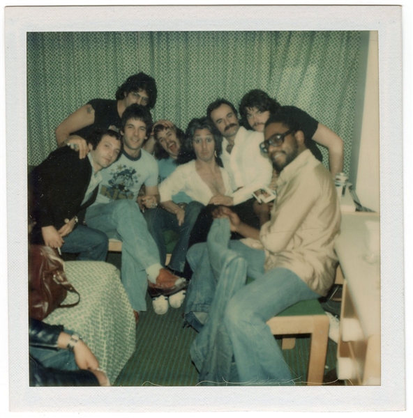 KISS Original Vintage Polaroid Photo taken by Ace Frehley of Peter Criss Bill Aucoin Jr Smalling John Harte Rick Stuart Mick Campise 1976
