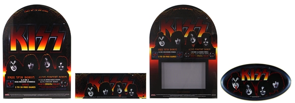 KISS 2006 Mikohn Progressive Gaming Casino Slot Machine Panels 4 Piece Set -- Topper & 3 Additional Panels
