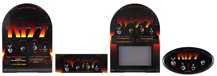 KISS 2006 Mikohn Progressive Gaming Casino Slot Machine Panels 4 Piece Set -- Topper & 3 Additional Panels