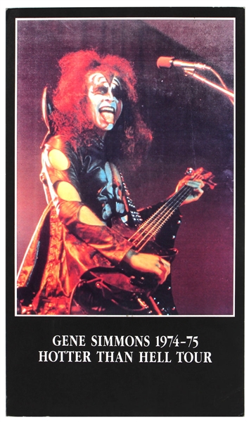 KISS 1995 Official Kiss Convention Tour Museum Display Stand-Up for Gene Simmons 1974 - 1975 Hotter Than Hell Costume -- formerly owned by KISS