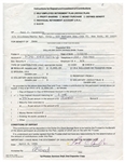 KISS Eric Carr 1986 Signed Retirement Plan Policy