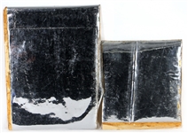 KISS Peter Criss 1973 - 1974 Concert Drum Riser Bottom Border Mylar Silver Wrap Material Leftover Section with Store Receipt -- from Lydia Criss