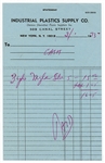 KISS Peter Criss 1973 - 1974 Concert Drum Riser Bottom Border Mylar Silver Wrap Material Leftover Section with Store Receipt -- from Lydia Criss
